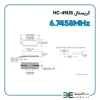 کریستال 6.7458mhz دیتاشیت