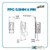 کانکتور FPC 0.5MM 6 PIN ZIF BOTTOM - Image 2