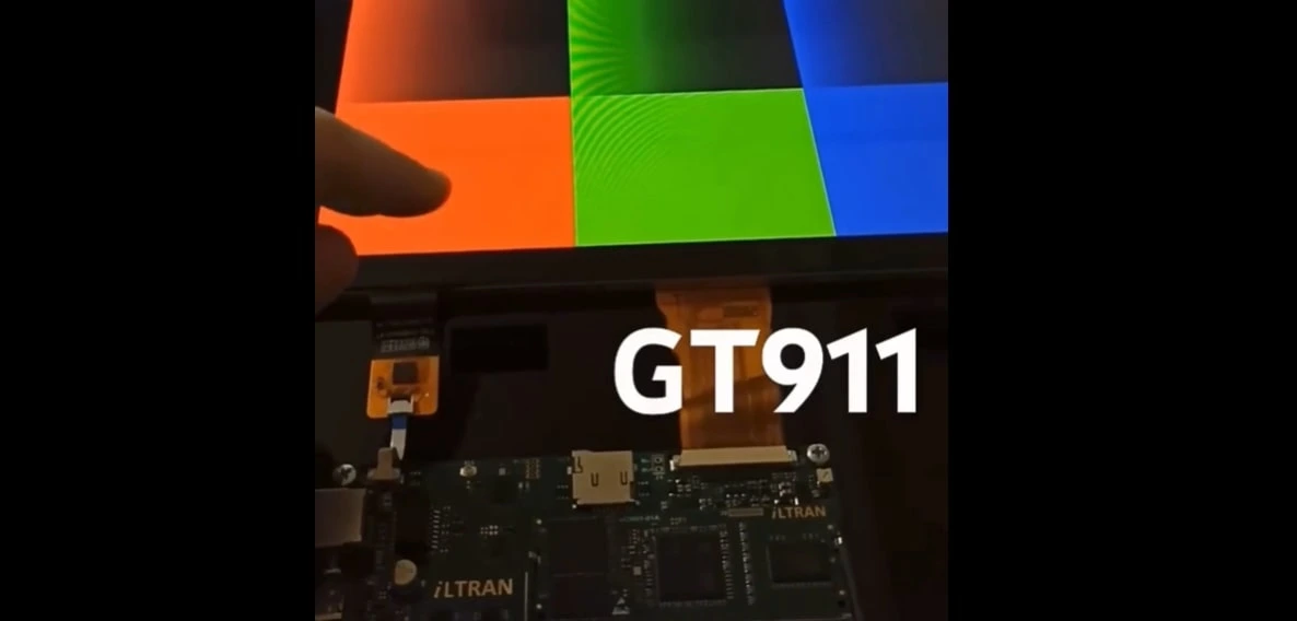 تست دقت تاچ اسکرین خازنی به همراه ماژول GT911